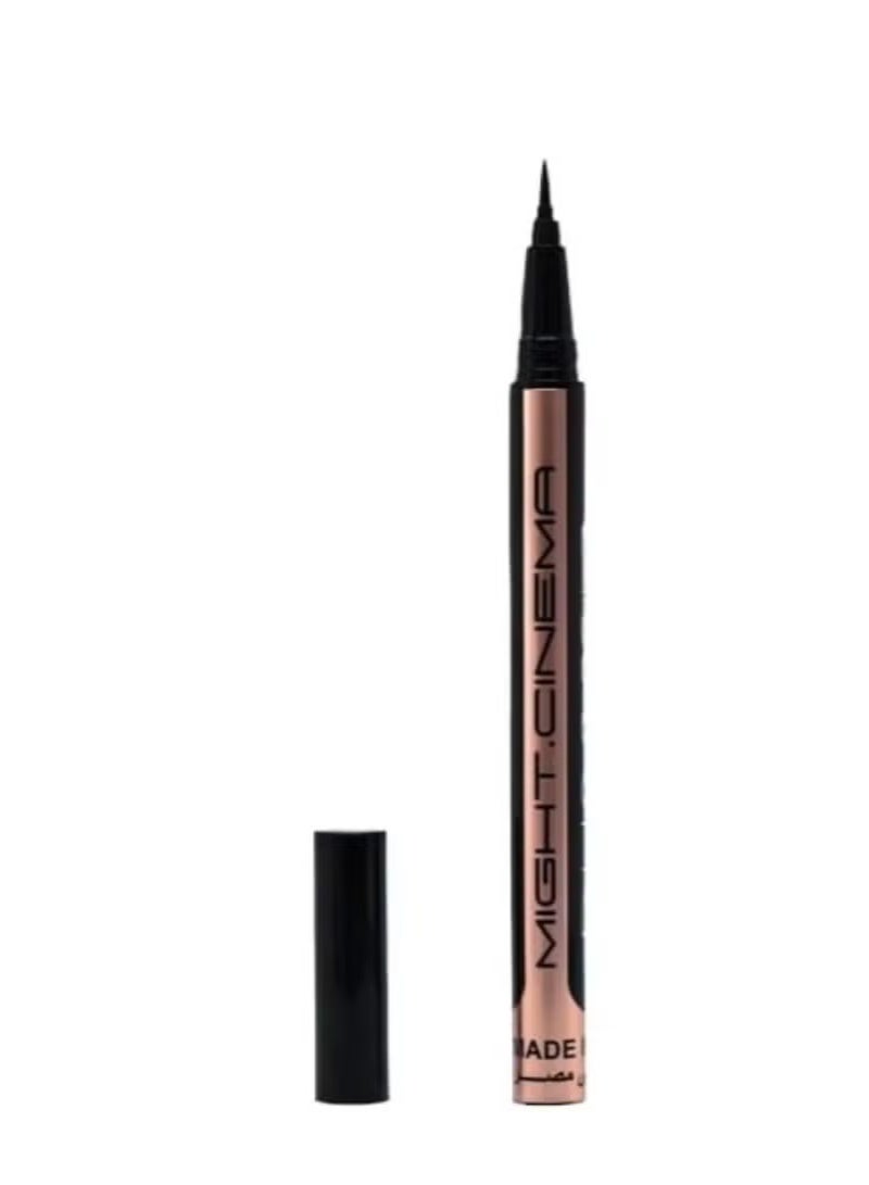 Might Cinema Dynamic Eyeliner – Intense Black Pencil with Long-Lasting Precision Brush - Image 1